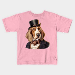 Sir Basset Hound Kids T-Shirt